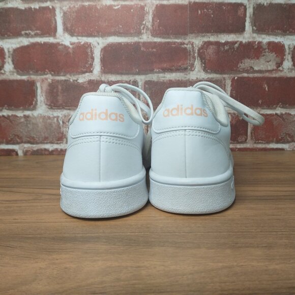 Adidas Shoes Womens Size 8.5 Leather White Pink Sneakers Low Top - Picture 2 of 8